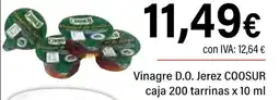 Cash Ifa COOSUR Vinagre D.O. Jerez caja 200 tarrinas oferta