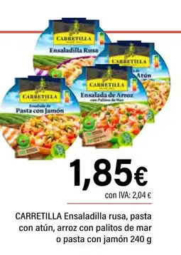 Cash Ifa CARRETILLA Ensaladilla rusa, pasta con atún, arroz con palitos de mar o pasta con jamón oferta