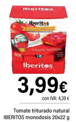 Cash Ifa IBERITOS Tomate triturado natural monodosis oferta