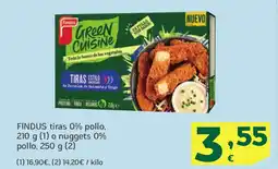 HiperDino FINDUS tiras 0% poll o nuggets 0% pollo oferta