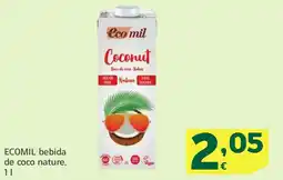 HiperDino ECOMIL bebida de coco nature oferta