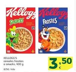 HiperDino KELLOGG'S cereales frosties o smacks oferta