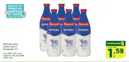 HiperDino PASCUAL leche entera, semi o desnatada oferta