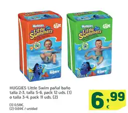HiperDino HUGGIES Little Swim pañal baño talla 2-3, talla 5-6, oferta