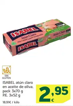 HiperDino ISABEL atún claro en aceite de oliva oferta
