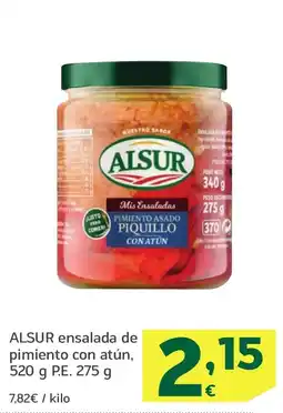 HiperDino ALSUR ensalada de pimiento con atún, oferta