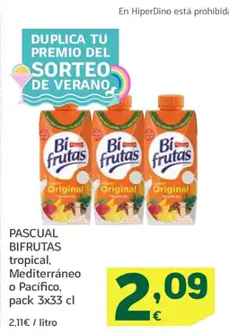 HiperDino PASCUAL BIFRUTAS tropical, Mediterráneo o Pacífico, oferta