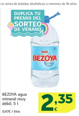 HiperDino BEZOYA agua mineral muy débil oferta
