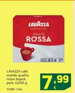 HiperDino LAVAZZA café molido qualita rossa bipack oferta