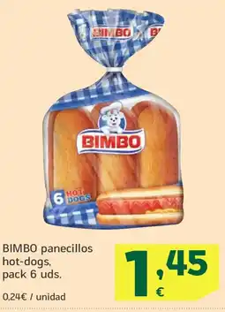 HiperDino BIMBO panecillos hot-dogs. oferta