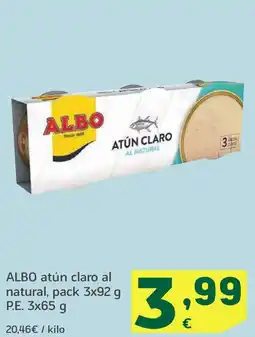 HiperDino ALBO atún claro al natural oferta