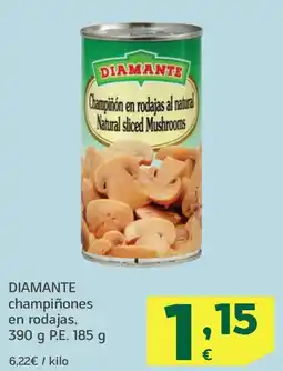 HiperDino DIAMANTE champiñones en rodajas, oferta