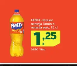 HiperDino FANTA refresco naranja, limón o naranja zero oferta
