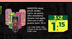 HiperDino MONSTER rehab peach, landon norris, rio punch, ultra strawberry dreams, bad apple, ultra rosa o ultra peachy keen oferta