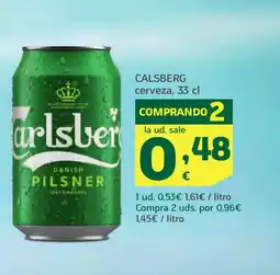 HiperDino CALSBERG cerveza oferta