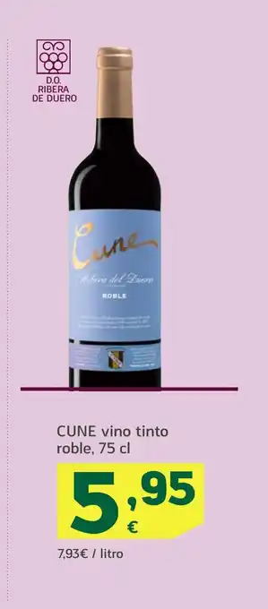 HiperDino CUNE vino tinto roble oferta