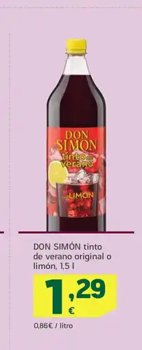 HiperDino DON SIMÓN tinto de verano original o limón oferta