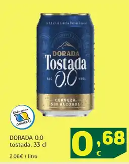 HiperDino DORADA 0,0 tostada oferta