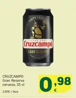 HiperDino CRUZCAMPO Gran Reserva cerveza oferta