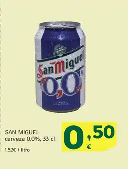 HiperDino SAN MIGUEL cerveza 0,0% oferta