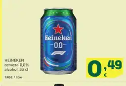 HiperDino HEINEKEN cerveza 0,0% alcohol oferta