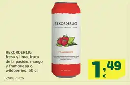 HiperDino REKORDERLIG fresa y lima, fruta de la pasión, mango y frambuesa o wildberries oferta