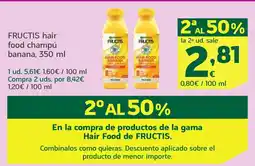HiperDino FRUCTIS hair food champú banana oferta