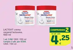 HiperDino LACTOVIT crema corporal lactourea oferta