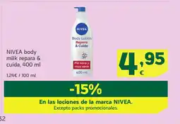 HiperDino NIVEA body milk repara & cuida oferta