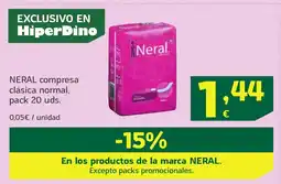 HiperDino NERAL compresa clásica normal oferta