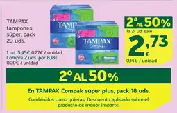 HiperDino TAMPAX tampoes oferta