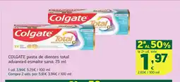 HiperDino COLGATE pasta de dientes total advanced esmalte sano oferta