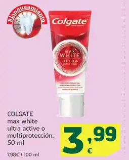 HiperDino COLGATE max white ultra active o multiprotección oferta