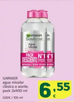 HiperDino GARNIER agua micelar clásica o aceite oferta
