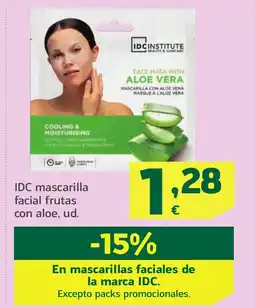 HiperDino IDC mascarilla facial frutas con aloe oferta
