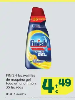 HiperDino FINISH lavavajillas de máquina gel todo en uno limón, 35 lavados oferta