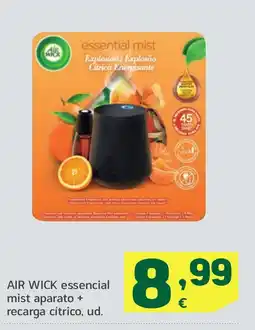 HiperDino AIR WICK essencial mist aparato + recarga cítrico oferta