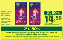 HiperDino DODOT activity pañal talla 5 oferta
