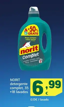 HiperDino NORIT detergente complet, 35 +18 lavados oferta