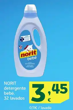HiperDino NORIT detergente bebé oferta