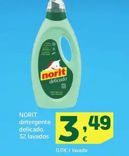 HiperDino NORIT detergente delicado, 32 lavados oferta