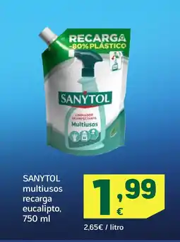 HiperDino SANYTOL multiusos recarga eucalipto oferta