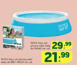 HiperDino INTEX Easy set piscina color baby oferta