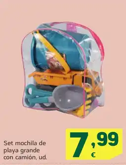 HiperDino Set mochila de playa grande con camión oferta
