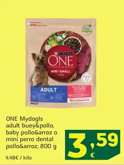 HiperDino ONE Mydogls adult buey&pollo, baby pollo&arroz o mini perro dental pollo&arroz oferta