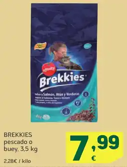 HiperDino BREKKIES pescado o buey oferta