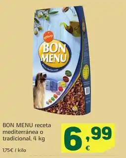 HiperDino BON MENU receta mediterránea o tradicional oferta