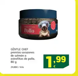 HiperDino GENTLE CHEF premios corazones de salmón o estrellitas de pollo oferta