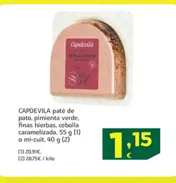 HiperDino CAPDEVILA paté de pato, pimienta verde, finas hierbas, cebolla caramelizada oferta