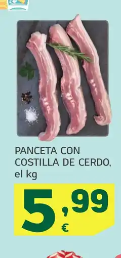 HiperDino Panceta con costilla de cerdo oferta